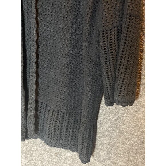 Dress barn Black Cardigan Button Top Open Front 3/4 Sleeve Women 18/20 - Picture 4 of 6